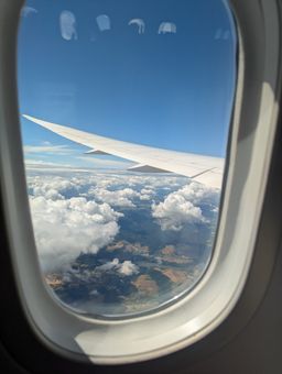 Blick aus dem Flugzeug